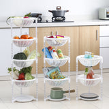 Maxbell Multi-Layer Detachable Stackable Kitchen Storage Organizer Basket 3 Layer