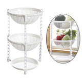 Maxbell Multi-Layer Detachable Stackable Kitchen Storage Organizer Basket 3 Layer