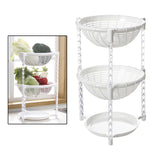 Maxbell Multi-Layer Detachable Stackable Kitchen Storage Organizer Basket 3 Layer