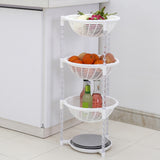 Maxbell Multi-Layer Detachable Stackable Kitchen Storage Organizer Basket 4 Layer