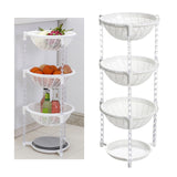 Maxbell Multi-Layer Detachable Stackable Kitchen Storage Organizer Basket 4 Layer