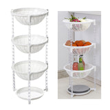 Maxbell Multi-Layer Detachable Stackable Kitchen Storage Organizer Basket 4 Layer