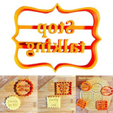 Maxbell Funny Cookie Cutters Biscuit Moulds DIY Baking for Kitchen stop talking