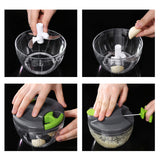Maxbell Food Chopper Garlic Cutter for Meat Baby Food Chili Pepper Pull the Rope Small