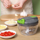 Maxbell Food Chopper Garlic Cutter for Meat Baby Food Chili Pepper Pull the Rope Small