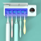 UV Disinfection Toothbrush Sanitizer 5 Slots Fits Most Toothbrushes Green