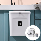 Maxbell  Kitchen Hanging Trash Bin Wall Mounted Waste Bin Plastic White with Handle