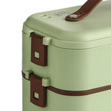 Maxbell Multifunction Heated Lunch Box Soup Stew Tools for Home Office Avocado Green