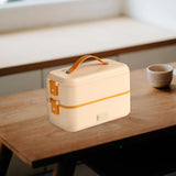 Maxbell Multifunction Heated Lunch Box Soup Stew Tools for Home Office Yellow
