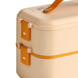 Maxbell Multifunction Heated Lunch Box Soup Stew Tools for Home Office Yellow