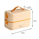 Maxbell Multifunction Heated Lunch Box Soup Stew Tools for Home Office Yellow