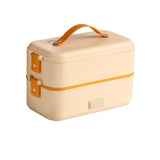Maxbell Multifunction Heated Lunch Box Soup Stew Tools for Home Office Yellow