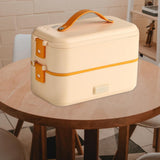 Maxbell Multifunction Heated Lunch Box Soup Stew Tools for Home Office Yellow
