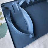 Maxbell  Silicone Spoon Rest Holder Chopsticks Spoon Tableware Organizers Blue