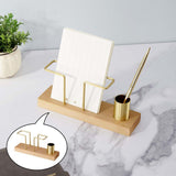 Maxbell  Multifunction Napkin Holder Rack Restaurant Coffee Shop Table Decor Storage beech base