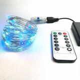 Maxbell 20 Meter LED Strip USB Power Fairy LED Light Copper Color+Remote Control