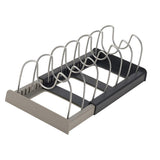 Maxbell Pot Lid Rack Spoon Holder Shelf Cooking Dish Drainer Drying Rack