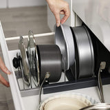 Maxbell Pot Lid Rack Spoon Holder Shelf Cooking Dish Drainer Drying Rack