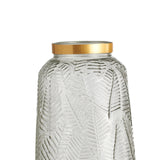 Maxbell Modern Glass Flower Vase Decorative Dried Flower Bouquet Holder Office Decor Clear