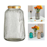 Maxbell Modern Glass Flower Vase Decorative Dried Flower Bouquet Holder Office Decor Clear