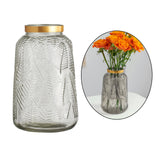 Maxbell Modern Glass Flower Vase Decorative Dried Flower Bouquet Holder Office Decor Clear