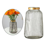 Maxbell Modern Glass Flower Vase Decorative Dried Flower Bouquet Holder Office Decor Clear