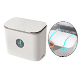 Maxbell 9L Hanging Trash Can with Lid Under Sink Compost Cupboard Office Bathroom White Small