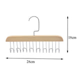 Maxbell Tie Belt with 8 Hooks Non-Slip Belt Hangers for Bow Ties Bags Scarves Adult Beige