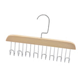 Maxbell Tie Belt with 8 Hooks Non-Slip Belt Hangers for Bow Ties Bags Scarves Adult Beige