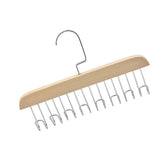 Maxbell Tie Belt with 8 Hooks Non-Slip Belt Hangers for Bow Ties Bags Scarves Adult Beige