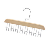 Maxbell Tie Belt with 8 Hooks Non-Slip Belt Hangers for Bow Ties Bags Scarves Adult Beige