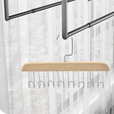 Maxbell Tie Belt with 8 Hooks Non-Slip Belt Hangers for Bow Ties Bags Scarves Adult Beige