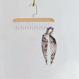 Maxbell Tie Belt with 8 Hooks Non-Slip Belt Hangers for Bow Ties Bags Scarves Adult Beige