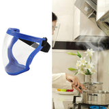 Maxbell Full Face Shield Kitchen Transparent Shield Home Oil-splash Proof  Blue