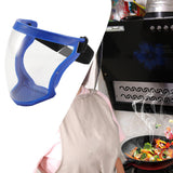 Maxbell Full Face Shield Kitchen Transparent Shield Home Oil-splash Proof  Blue