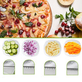 Maxbell Manual Vegetable Slicer Foldable Grater Slicer Kitchen Gadgets Safe  Green