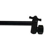 Maxbell 11" Adjustable Shower Arm Connection Spray Connection Elbow with Tooth Black