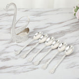 Maxbell Alloy Creative Dinnerware Sets, Decorative Swan Base Holder with 6 Spoons silver