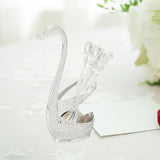 Maxbell Alloy Creative Dinnerware Sets, Decorative Swan Base Holder with 6 Spoons silver