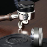 Maxbell Zinc Alloy Coffee Distributor Coffee Powder Hammer Leveler Tool Hand Tampers 58mm Gray