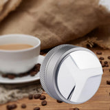 Maxbell Zinc Alloy Coffee Distributor Coffee Powder Hammer Leveler Tool Hand Tampers 58mm Gray