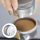 Maxbell Zinc Alloy Coffee Distributor Coffee Powder Hammer Leveler Tool Hand Tampers 58mm Gray