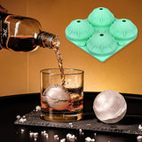 Maxbell 4-Hole Ice Ball Mold Whisky Soda Drinking Sphere Ice Mould Grass Green