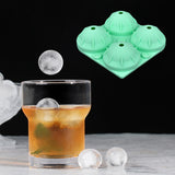 Maxbell 4-Hole Ice Ball Mold Whisky Soda Drinking Sphere Ice Mould Grass Green