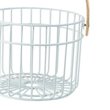 Maxbell Metal Wire Egg Basket for Collecting Chicken Eggs Holder White S