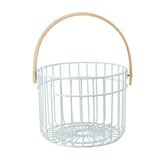 Maxbell Metal Wire Egg Basket for Collecting Chicken Eggs Holder White S