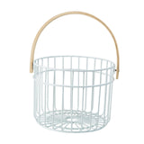 Maxbell Metal Wire Egg Basket for Collecting Chicken Eggs Holder White S
