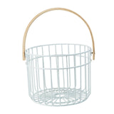 Maxbell Metal Wire Egg Basket for Collecting Chicken Eggs Holder White S