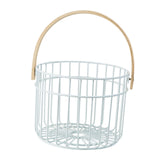 Maxbell Metal Wire Egg Basket for Collecting Chicken Eggs Holder White S