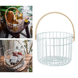Maxbell Metal Wire Egg Basket for Collecting Chicken Eggs Holder White S